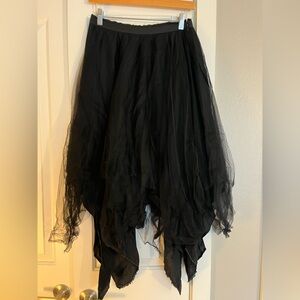 Marc Le Bihan Asymmetrical Black Skirt 36